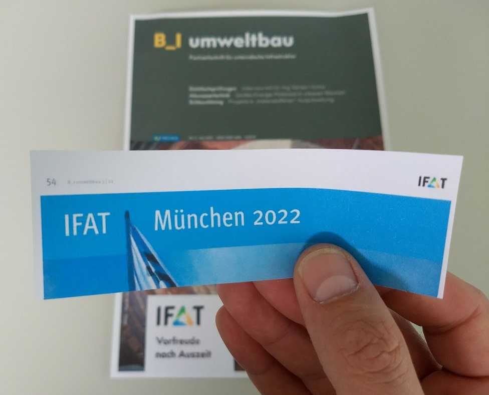 Heftvorschau B_I umweltbau: Großer Teil zur IFAT 2022