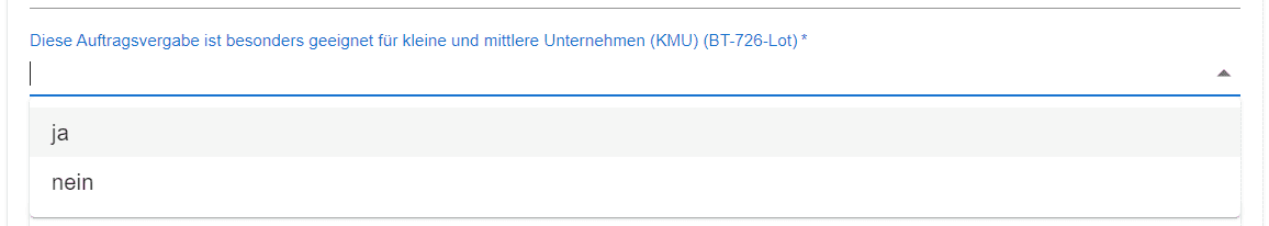 Eingaben für die Veröffentlichung