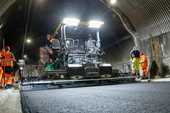 Asphalteinbau und Tunnelsanierung: Radfertiger im Mont-Blanc-Tunnel Asphalteinbau und Tunnelsanierung: Radfertiger im Mont-Blanc-Tunnel